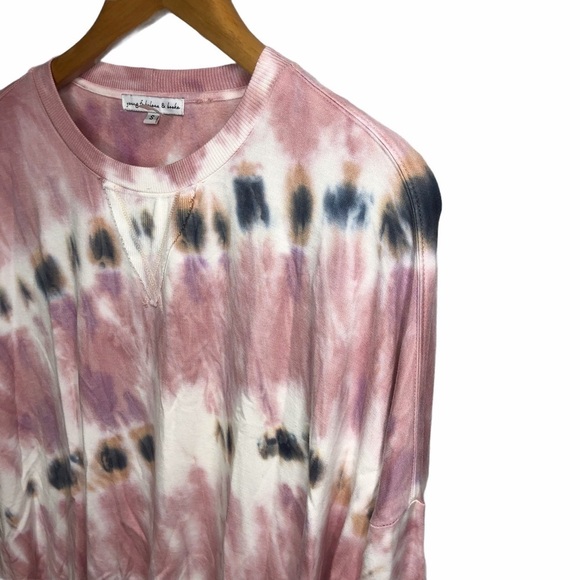 Young Fabulous & Broke Juliette Tie Dye Sweatshirt Pink Size Small Pullover - Picture 3 of 8